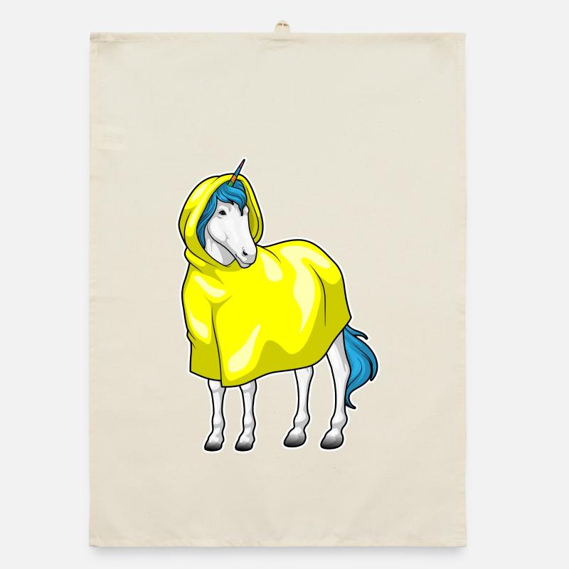 Unicorn Rain Jacket Organic dish towel