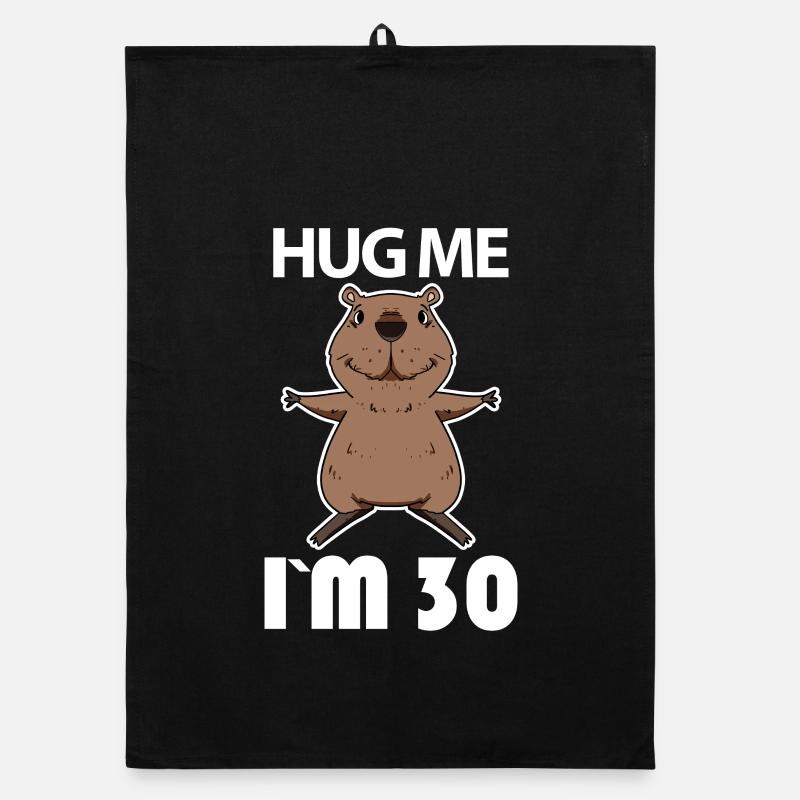 30 birthday - 30 years - hug Organic dish towel