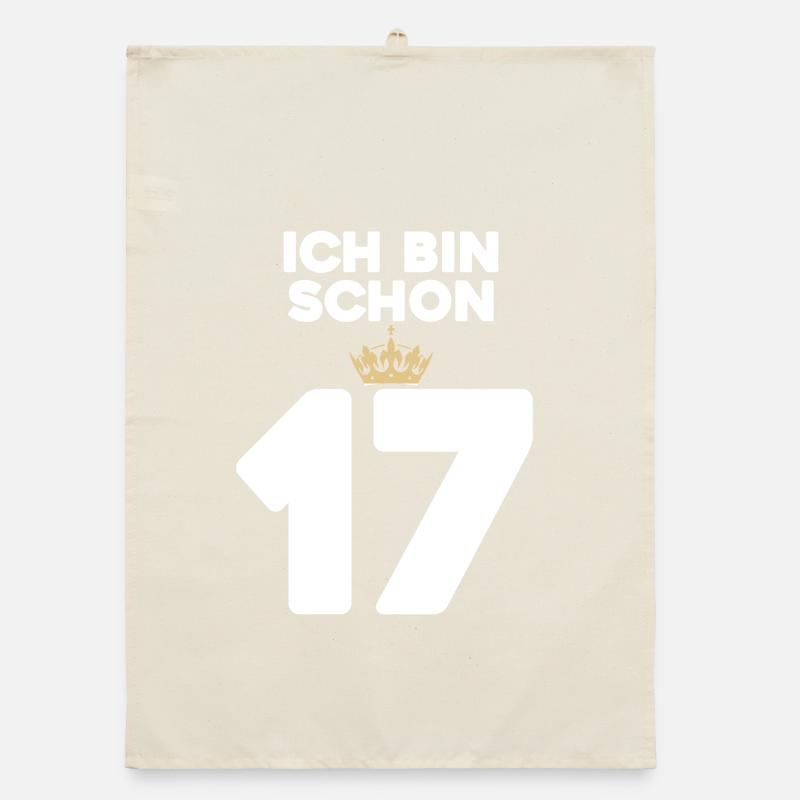 17. Geburtstag Geschenk - 17 Jahre mit Krone Organic Geschirrtuch