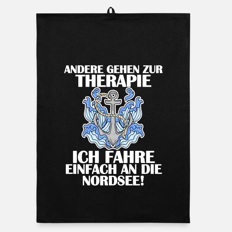 Nordsee - Organic Geschirrtuch - Schwarz