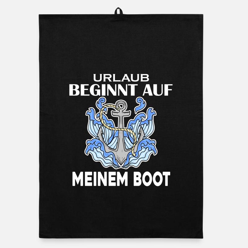 Urlaub Boot Organic Geschirrtuch