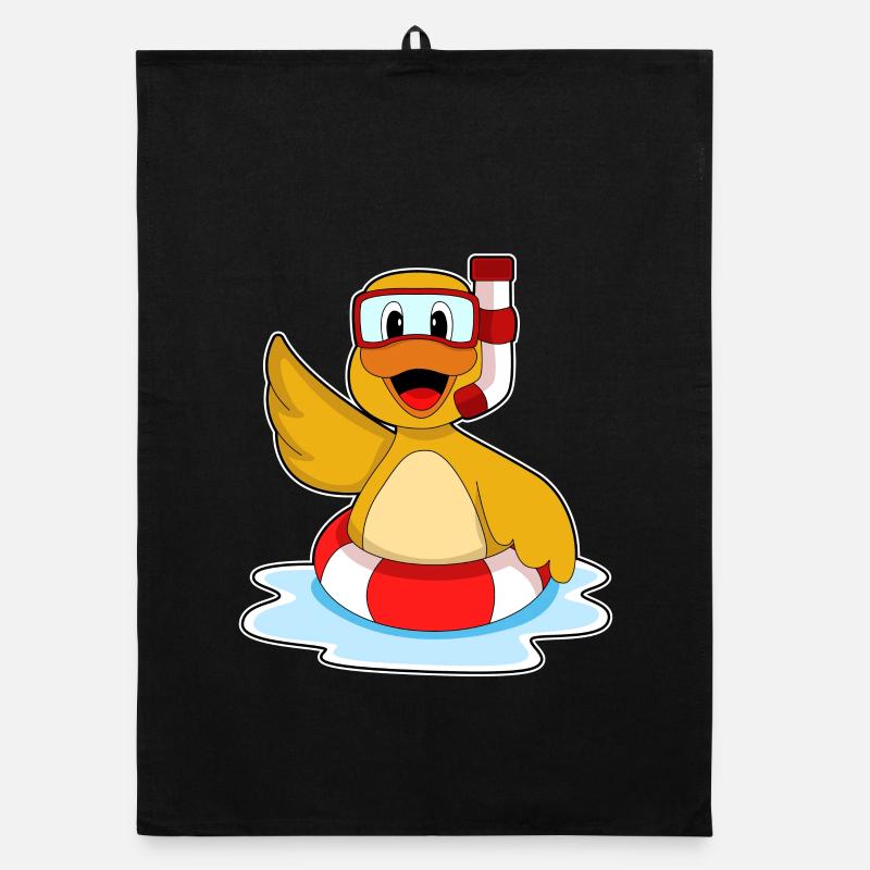 Natation de canards Ring Été Torchon bio