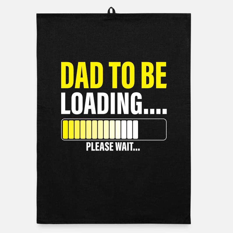 Mens Dad to Be Loading Please Wait Funny New Dad Organic dish towel
