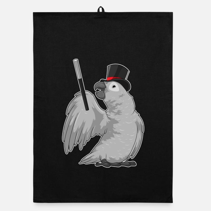 Parrot Wizard Wand Organic dish towel