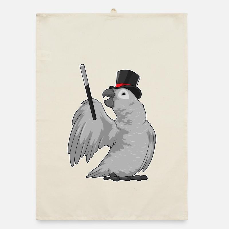 Parrot Wizard Wand Organic dish towel