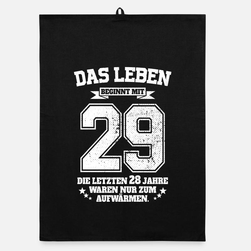 29. Geburtstag Geschenk Das Leben Beginnt Mit 29 Organic Geschirrtuch