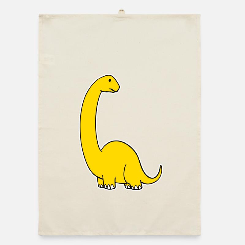 Dino jaune doux Torchon bio