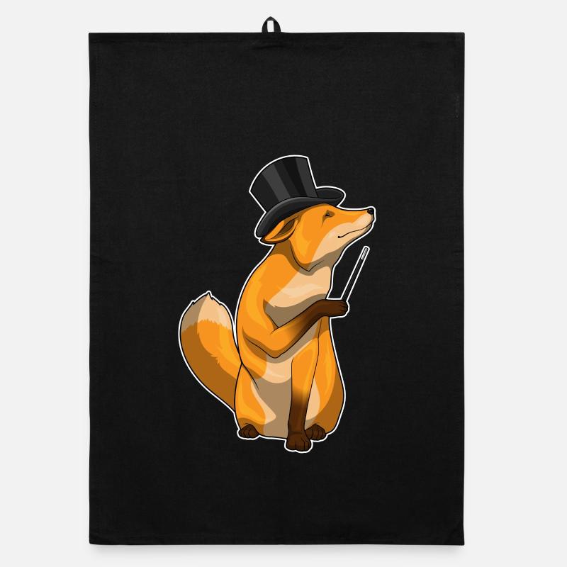 Fox Wizard Wand Organic dish towel