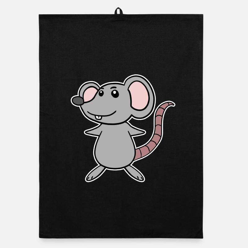 Dessin animé de souris Torchon bio