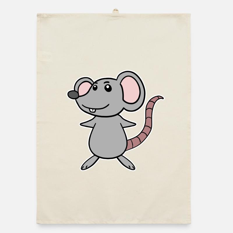 Dessin animé de souris Torchon bio