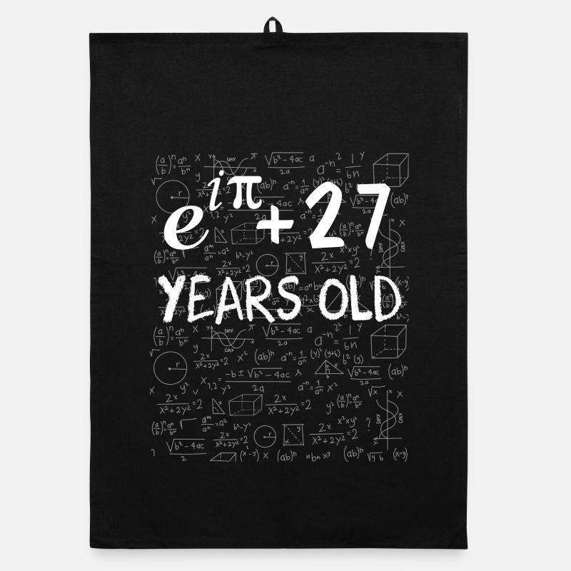 26e anniversaire 26 ans Euler Identité cadeau math Torchon bio