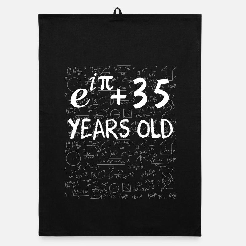 34. Geburtstag 34 Jahre alt Euler Identität Organic Geschirrtuch