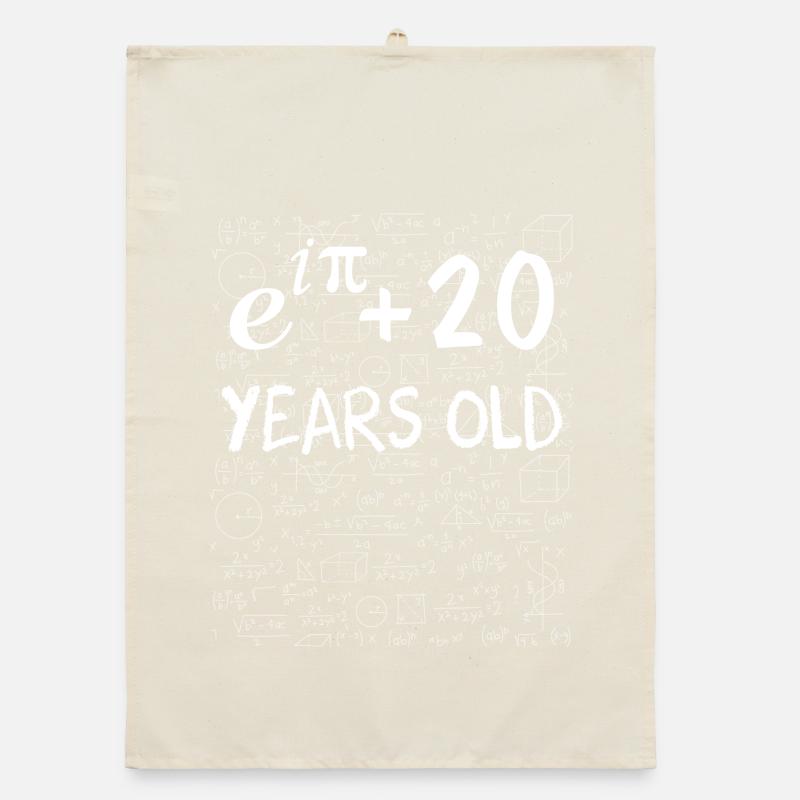 19th birthday 19 years old Euler Identity math Organic dish towel