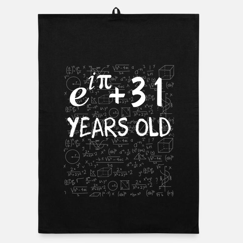 30e anniversaire 30 ans Euler Identité cadeau math Torchon bio