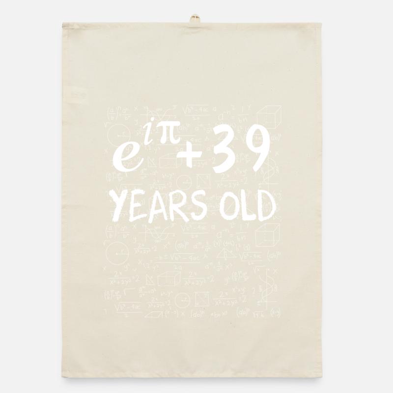 38e anniversaire 38 ans Euler Identité cadeau math Torchon bio