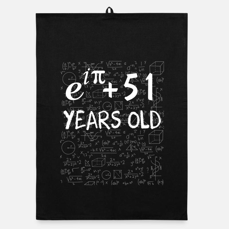 50e anniversaire 50 ans Euler Identité cadeau math Torchon bio