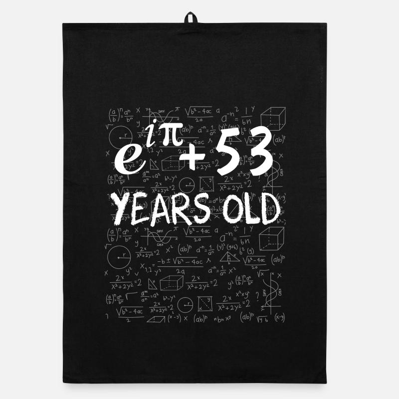 52nd Birthday 52 Years Euler Identity Math Gift Organic dish towel