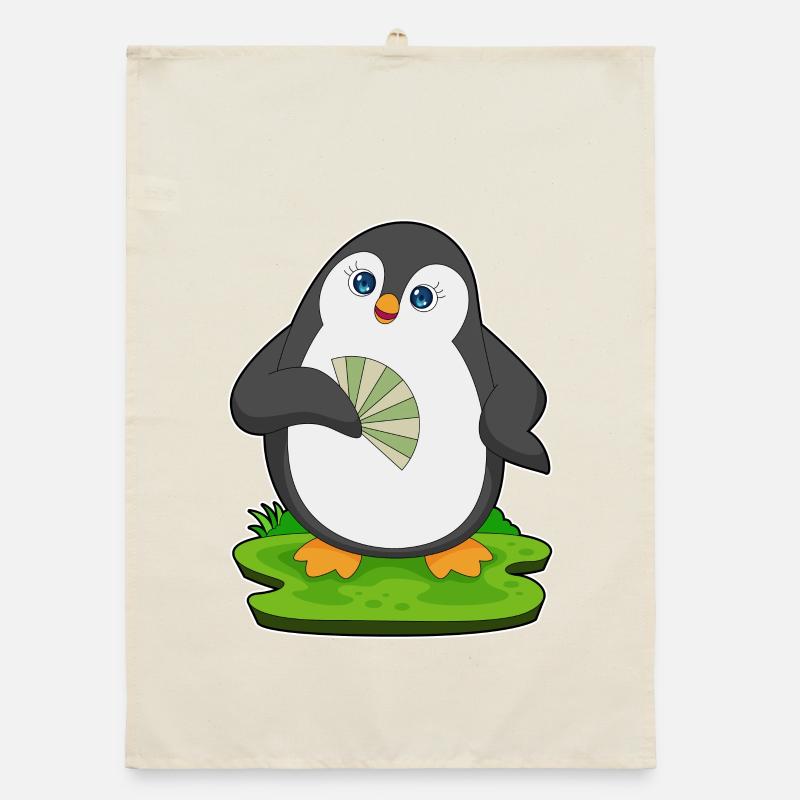Pingouin Éventail à main Torchon bio