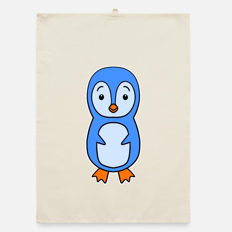 Simple Penguin - Penguin Motif Organic dish towel