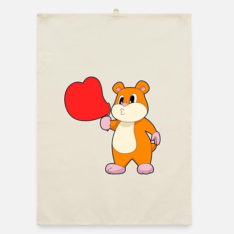 Hamster Soap Bubbles Organic dish towel