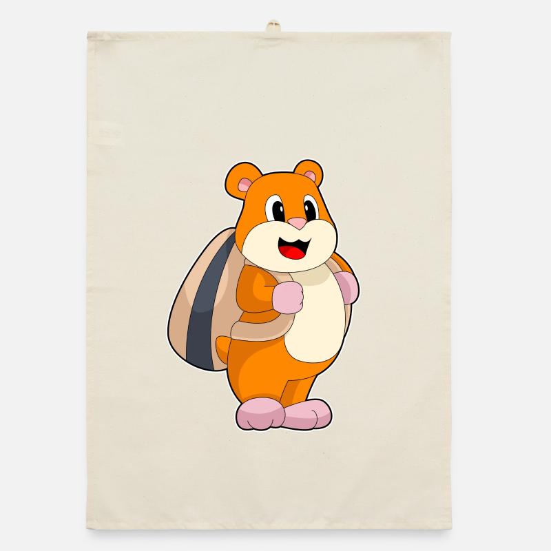 Hamster Student Backpack School Organic dish towel