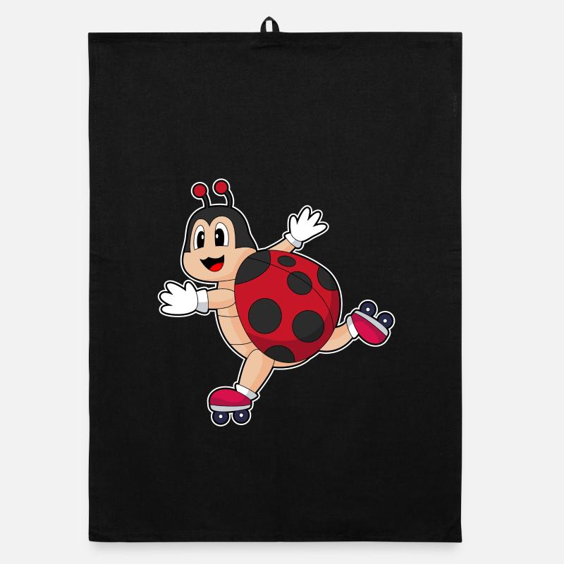 Ladybug Inline skating Inline skates Organic dish towel