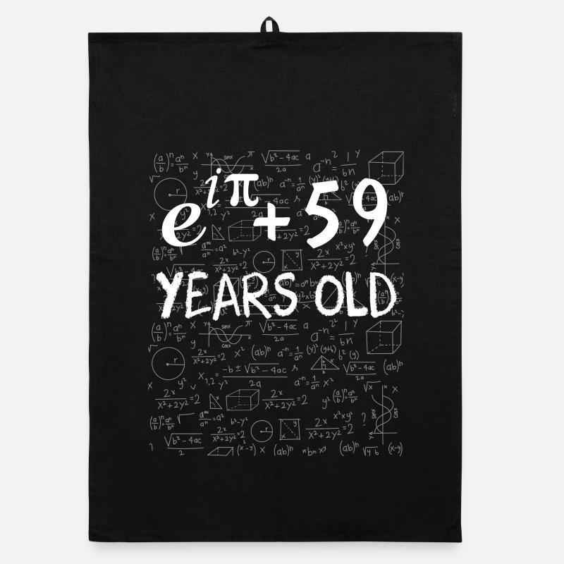 58e anniversaire 58 ans Euler Identité cadeau math Torchon bio