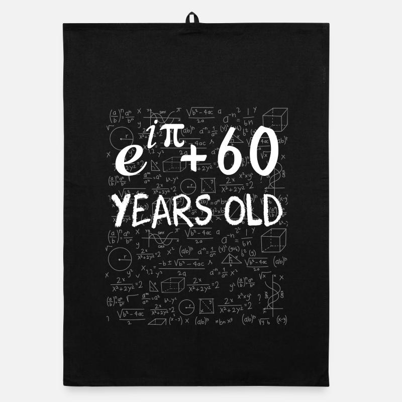 59th Birthday 59 Years Euler Identity Math Gift Organic dish towel