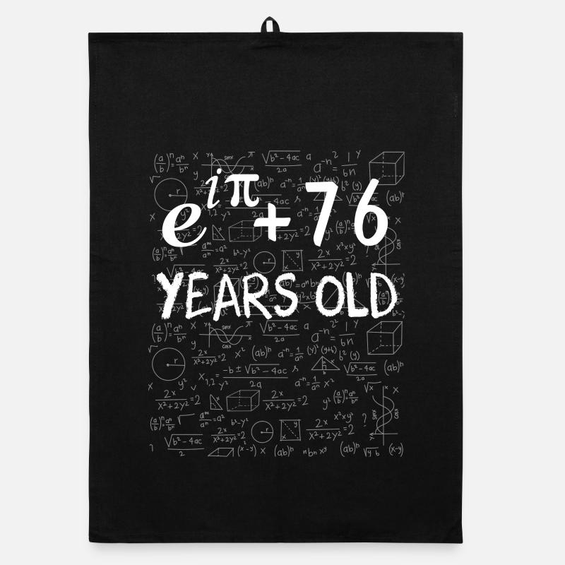 75e anniversaire 75 ans Euler Identité cadeau math Torchon bio