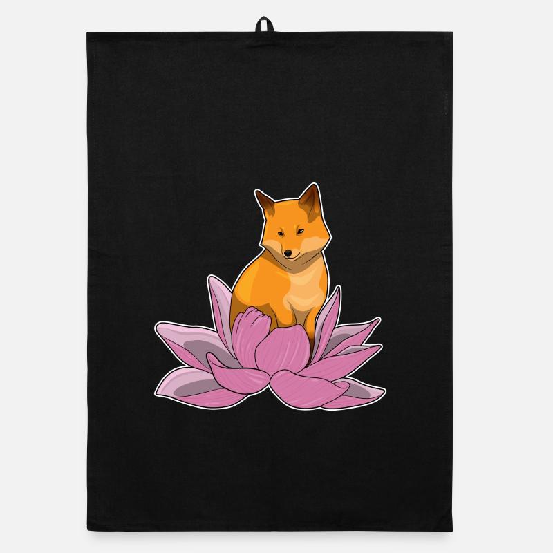 Fuchs Lotusblume Organic Geschirrtuch