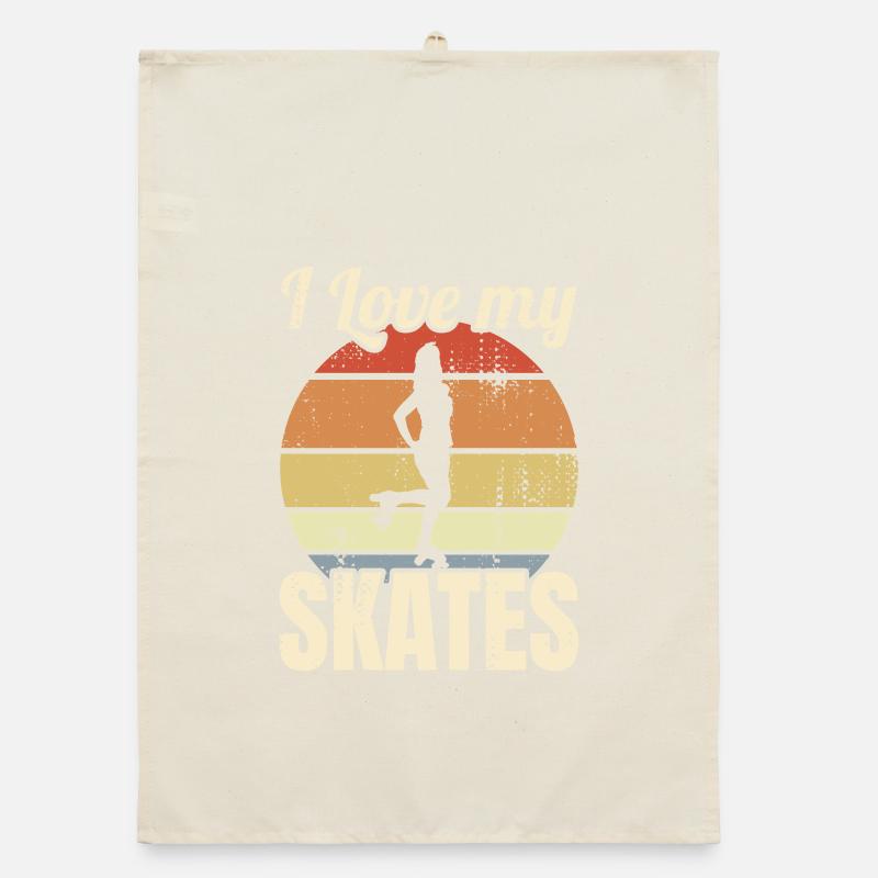 Roller skaters Organic dish towel