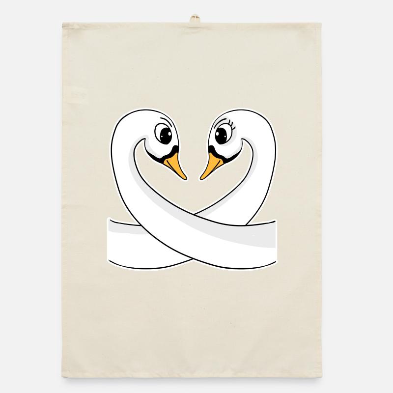 Two swans Organic dish towel