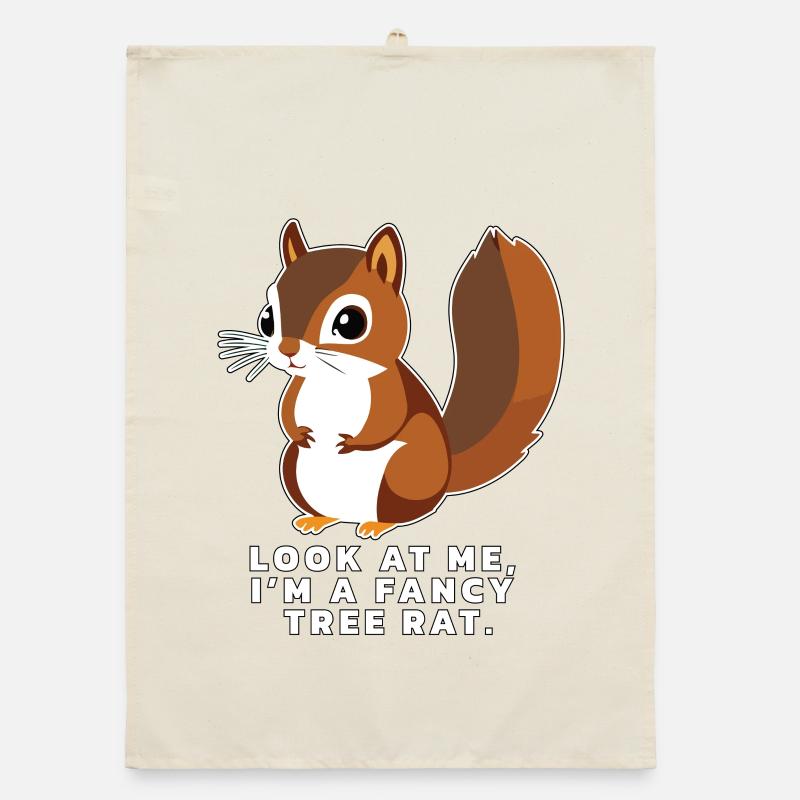 Squirrel with funny saying Organic dish towel