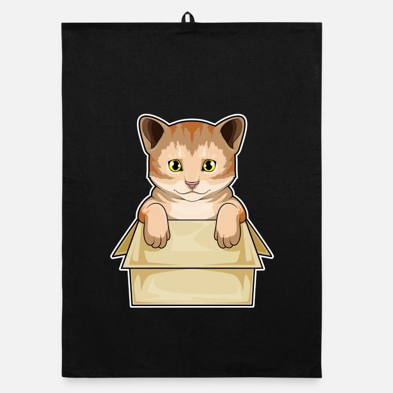 Katze Karton Organic Geschirrtuch