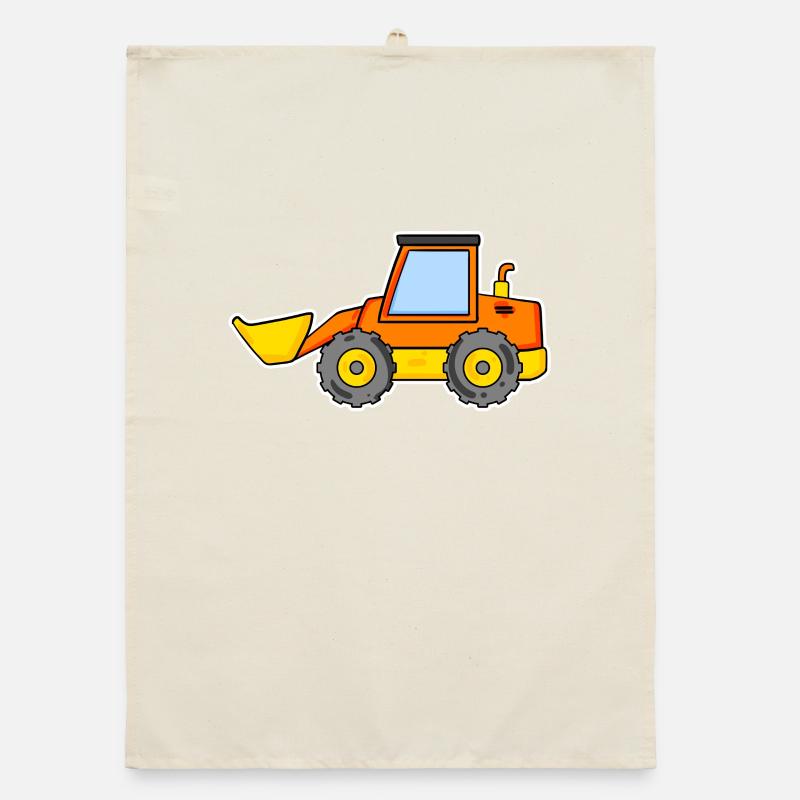 Bagger Baustelle Baggerfahrer Organic Geschirrtuch
