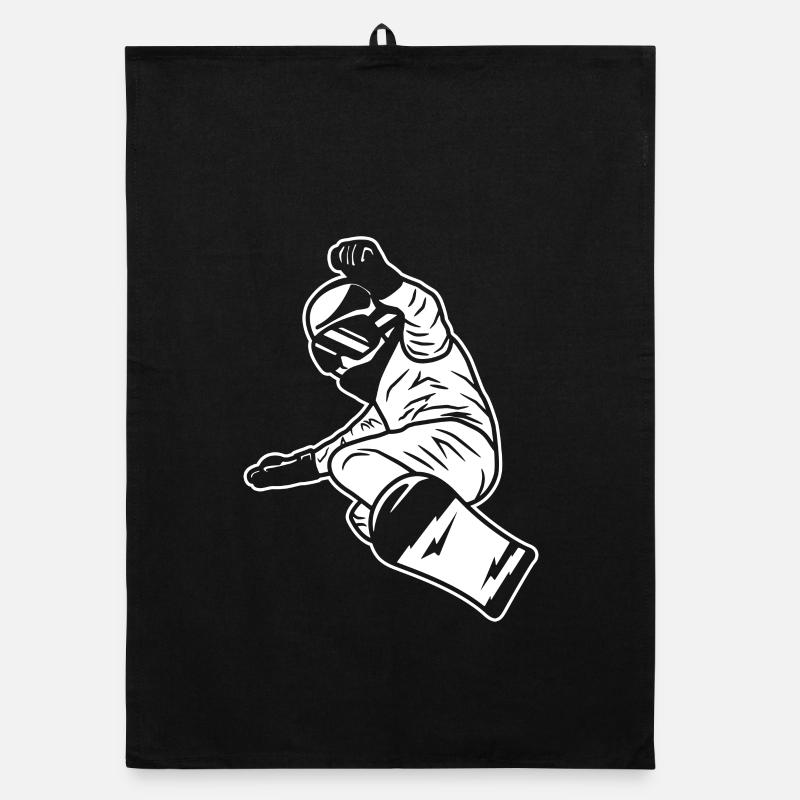 Garçon de snowboard Torchon bio