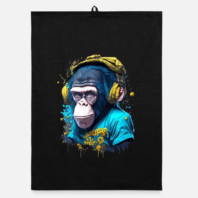 Iconic monkey Organic dish towel