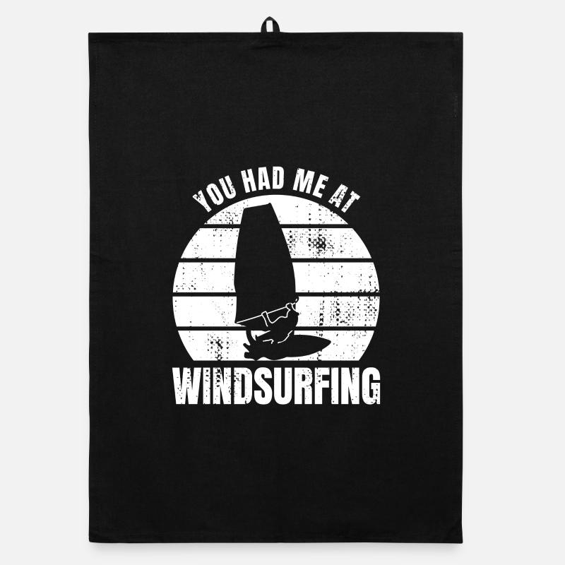 Lustiger Windsurfer Spruch Organic Geschirrtuch
