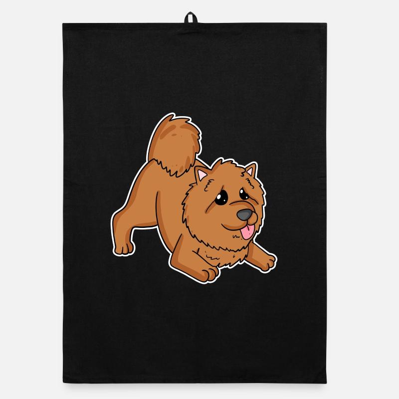 Chow Chow Hunderasse Hund Hunde - Organic Geschirrtuch - Schwarz