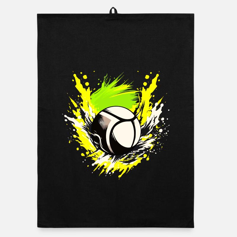 Volleyball Logo - Torchon bio - noir