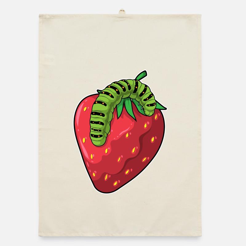 Fraise chenille Torchon bio