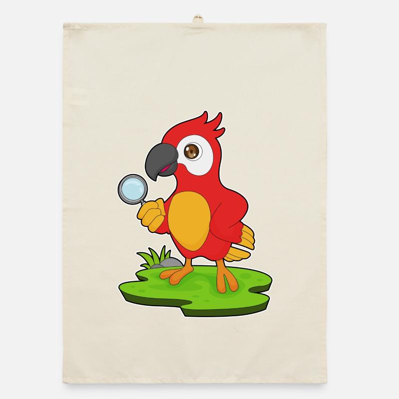 Parrot Detective Magnifier Organic dish towel