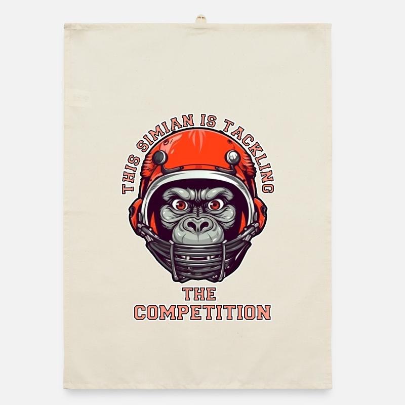 self-confident monkey accepts the challenge Organic dish towel