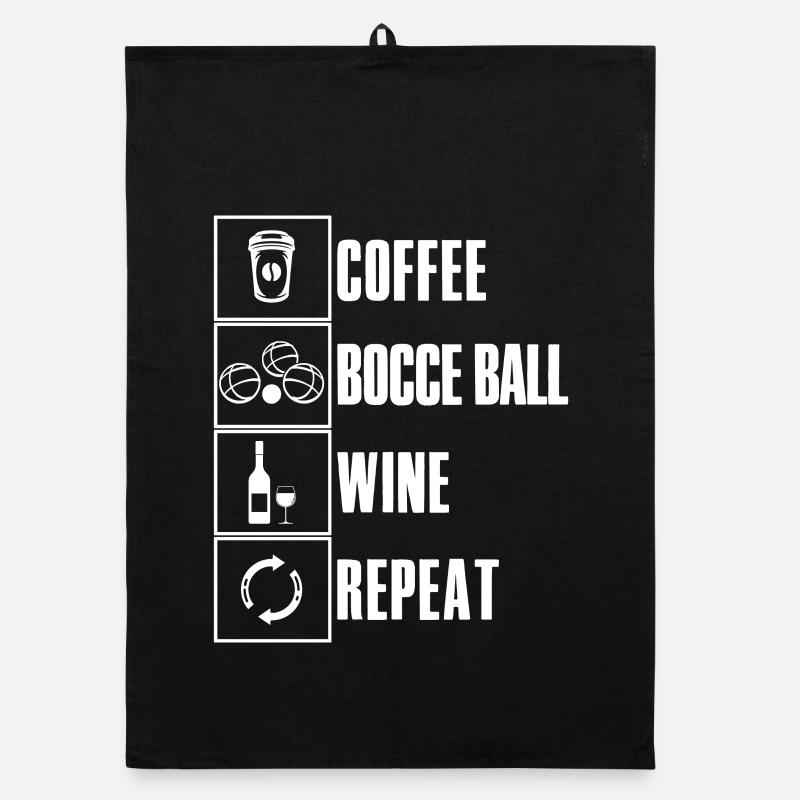 Bocce Spruch Bocce Ball mit Jack Bocci Game Bocce Organic Geschirrtuch