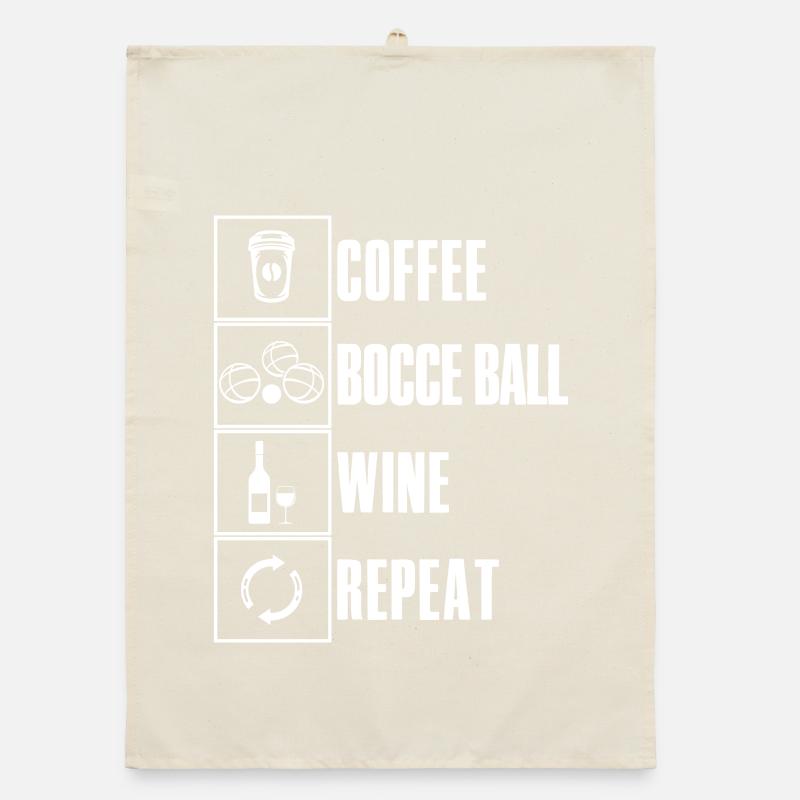 Bocce Saying Bocce Ball avec Jack Bocci Game Bocce Torchon bio