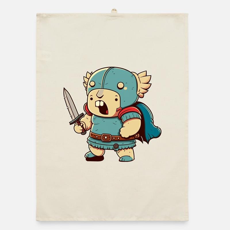 Guerrier fou avec épée Torchon bio