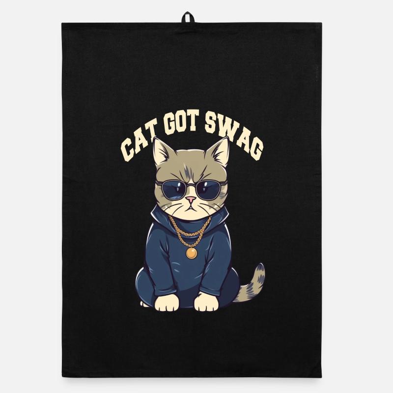 Got Swag Katze mit Sonnenbrille Organic Geschirrtuch