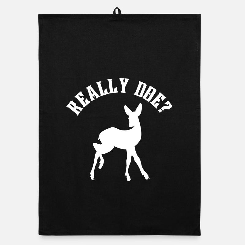 Drôle d’animal cerf jeu de mots citation Torchon bio
