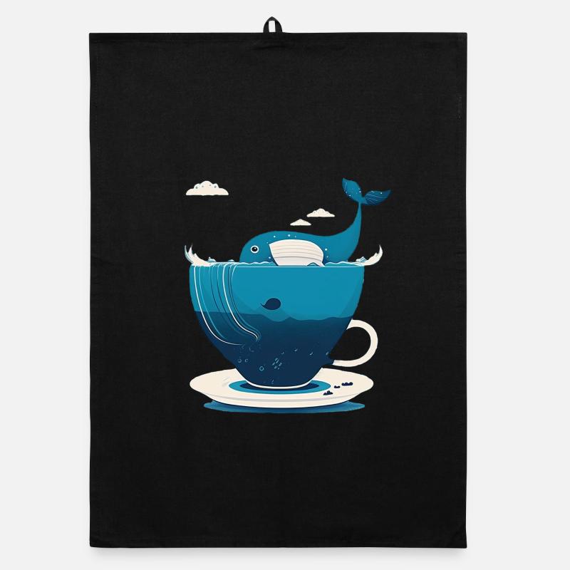 Wal in Teetasse Organic Geschirrtuch
