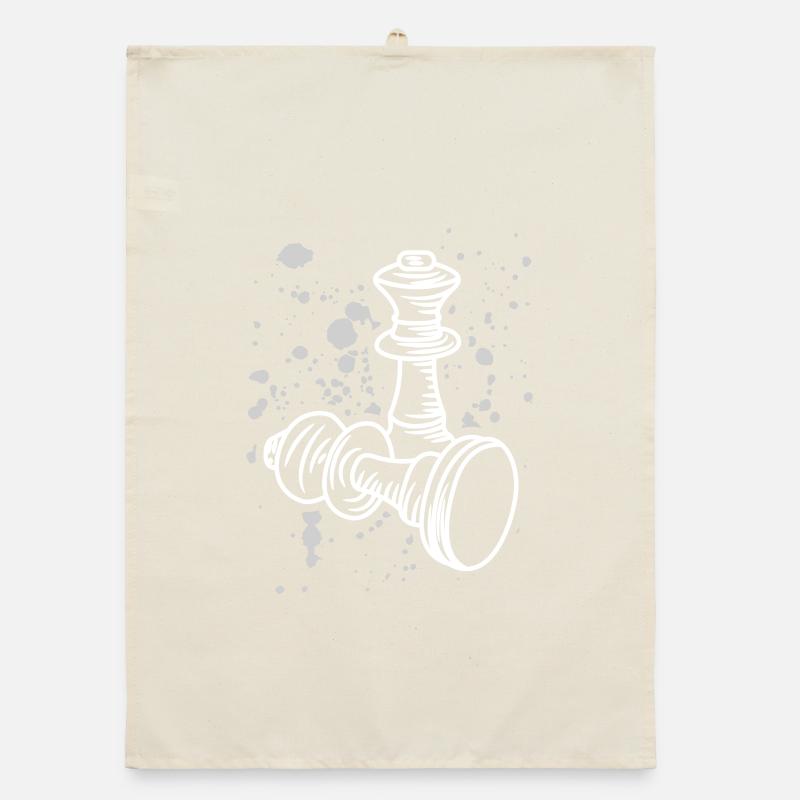 Dessin de pièces d’échecs Torchon bio